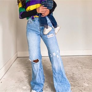 Wide leg jeans